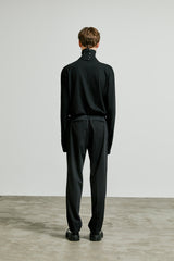 back button long sleeve chest tip turtle neck black (6615508942966)