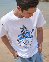 【OUTLET】グランマプリントレギュラーフィットTシャツ BLUE