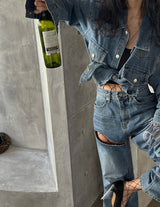 Bart thigh-cutting jeans
