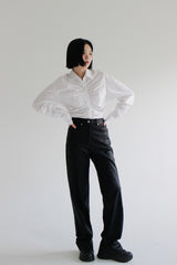 リンクルシアリングシャツ/Wrinkle Shirring Shirt (2color)