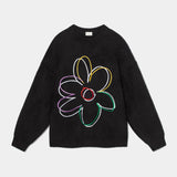 Clover Embroidered Knit