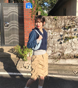 Arlo denim knit zip up