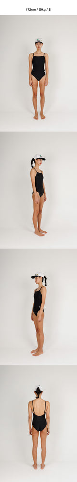 SWIM BASIC ONE-PIECE - BLACK