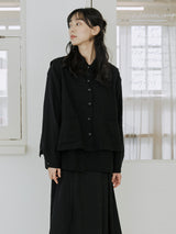 リネンベストシャツ / linen vest shirts black