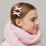 Velvet Mini Ribbon Hairband _ Pink