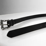 マテリアル カウハイド ベルト / [BLESSEDBULLET]Material II cowhide belt_dark silver