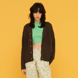 カシミアブレンドカーディガン/CASHMERE BLEND CARDIGAN_BROWN