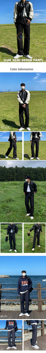 ラーセミデニムパンツ / LUR SEMI DENIM PANTS(2COLOR)