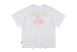 ウォータープリントフラワーTシャツ/WATER PRINTING FLOWER TEE SHIRT_LIGHT GREY