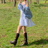 [調整可能ストラップ] カンカンスリーブレスドレス