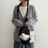 wad thick V-knit cardigan