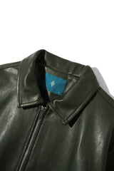 ミニマルライダーソフトレザージャケット/ Minimal Rider soft-Leather Jacket J22 Khaki