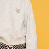クロップスウェットシャツ/CROP SWEAT SHIRT_MELANGE GREY