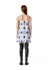 クローム アーガイル ベルト ドレス/ CHROME ARGYLE BELT DRESS (BLUE)