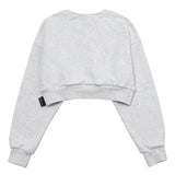 WHITE ATHR CROP SWEATSHIRT