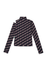 Flower Pattern Turtleneck_Black (6684832039030)