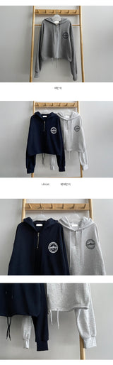 ティアストリングハーフジップアップフーディ / Tiastring Half Zip-Up Hoodie