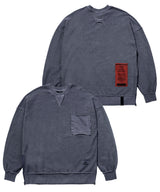 インサイドアウトピグメントオーバーサイズミディアムスウェット/22 INSIDEOUT PIGMENT OVERSIZED MEDIUM SWEAT CREWNECK BEIGE / NAVY / CHARCOAL