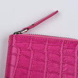 クロコダイルエンボラージウォレット/CROCODILE EMBO LARGE WALLET-PINK