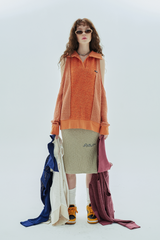ホールカラーニット / hole collar knit_orange