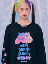 21SS Sleepy Teddy Long T-Shirt BLACK (6552553095286)