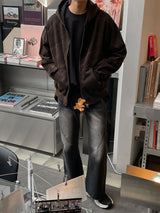 ASCLO Diagonal Incision Bootcut Denim Pants