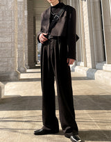 [Plan-Made] Double-Buckle Slacks (6598101008502)