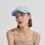 Classic check Ball-cap [Light blue] (6679671898230)