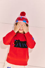 [KIDS] KIRSH X MISAKI KAWAI KIDS FAMILY BASIC KNIT [RED]