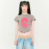 シンボルスカーフクロップド半袖Tシャツ