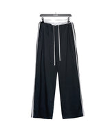 ダン配色ワイドバンディングパンツ