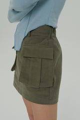  CARGO MINI SKIRT / KHAKI