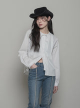 pintuck string shirt