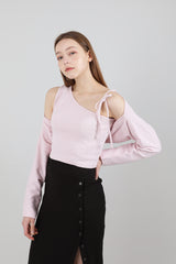セット リボンノースリーブ&ボレロ / SET Ribbon Sleeveless Bolero Pink