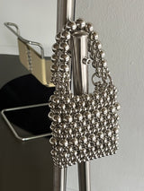フェディンメタルパールビーズパールトートクロスバッグ/Pedin Metal Pearl Bead Pearl Tote Crossbody Bag