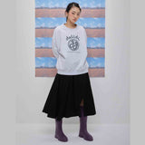 Cheerful logo sweat shirt (light gray) (6684423389302)
