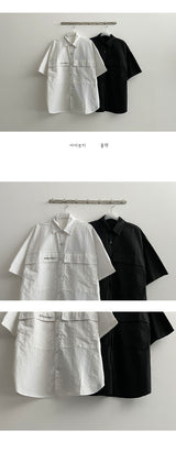ポケットスナップショートスリーブシャツジャケット / Latu Pocket Snap Short-Sleeved Shirt Jacket