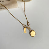 コインデイリーエングレービンネックレス/ssv Coin Daily Engraving Necklace