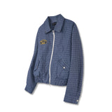 Bluesf 2WAYチェックショートブルゾン