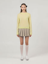 CREW NECK CROP KNIT LEMON (6678692855926)