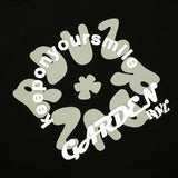 フラワーリーフロゴTシャツ / flower leaf logo t-shirts - BLACK