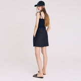 ツーボタンピンタックウールショーツ / TWO BUTTON PINTUCK WOOL SHORTS (BLACK)