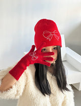 Jewelry ribbon red beanie