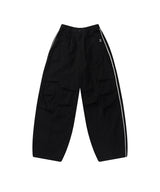 パイピングピンタックパンツ / Piping Pin-Tuck Pants (Black)