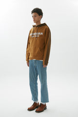 ハーフディフェレントフーディー / Half Different Hoodie, Light brown/Dark brown