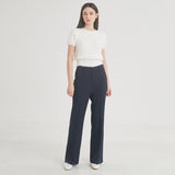 ウールストライプフレアパンツ / Wool Stripe Flare Pants (Navy)