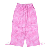 WILD FLOWER WIDE CARGO PANTS  Pink