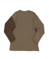 KNIT X TERRY COMBINATION POCKET TEE (Beige) / コンビネーションポケットTシャツ