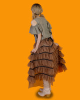 パンチングショルダーフリルTシャツ / punching shoulder frill T (2 color)