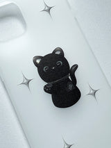 SomeCat Black Phone Case_matt